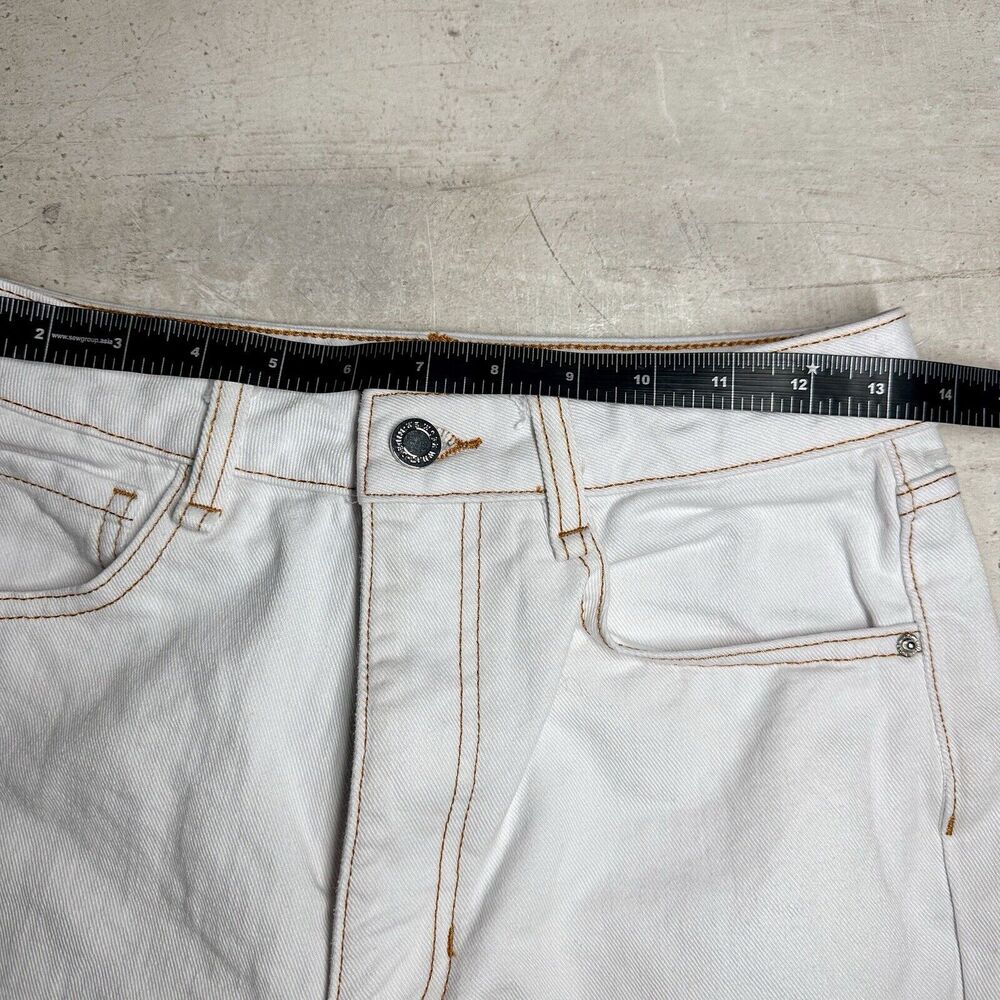 WeWoreWhat Revolve Size 27 Icon Jean White Jean Denim 27x31 straight leg pants - Picture 7 of 10